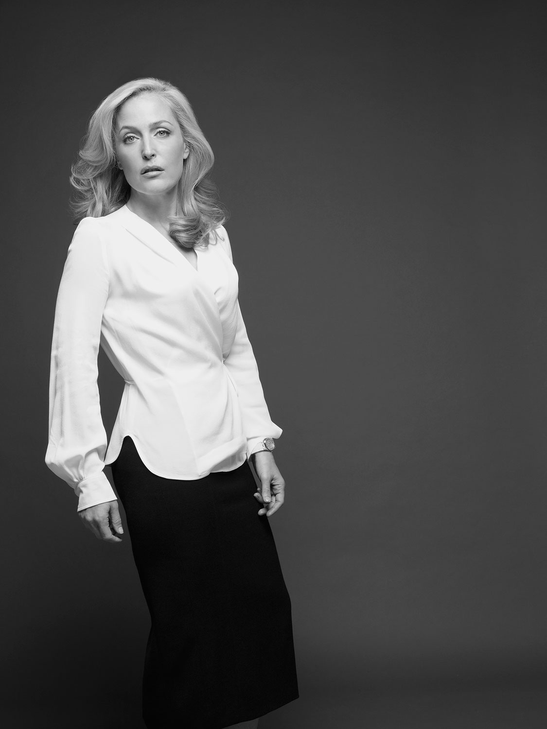 Gillian Anderson, photograph by Henry Bourne for Harper's Bazaar